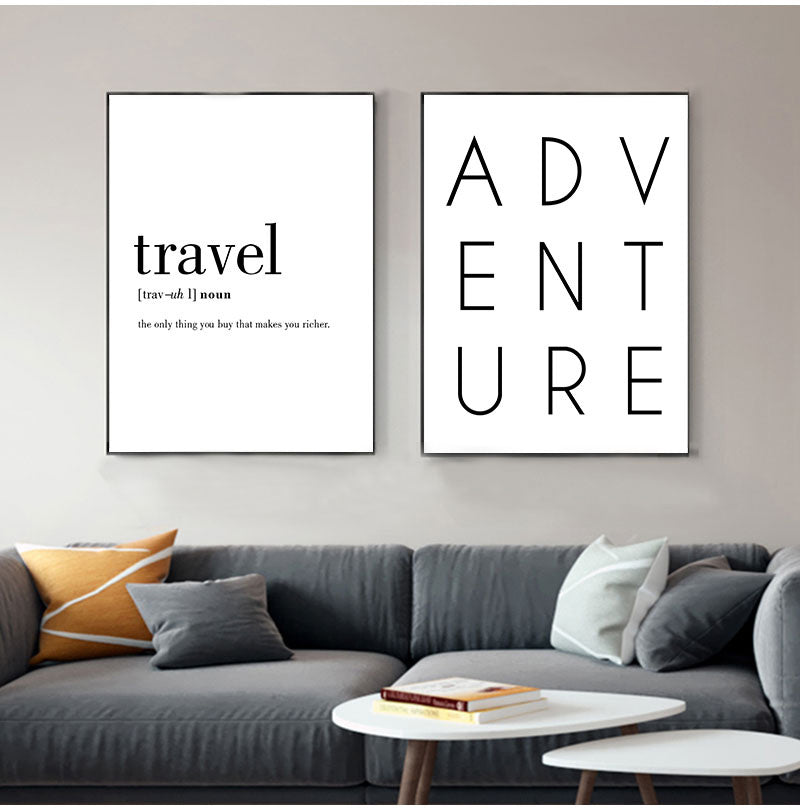 Airport Board Destination Board Posters Art Canvas Painting Decoration
