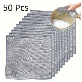 Steel Wire Ball Cloth Kitchen Cleaning Dishcloth