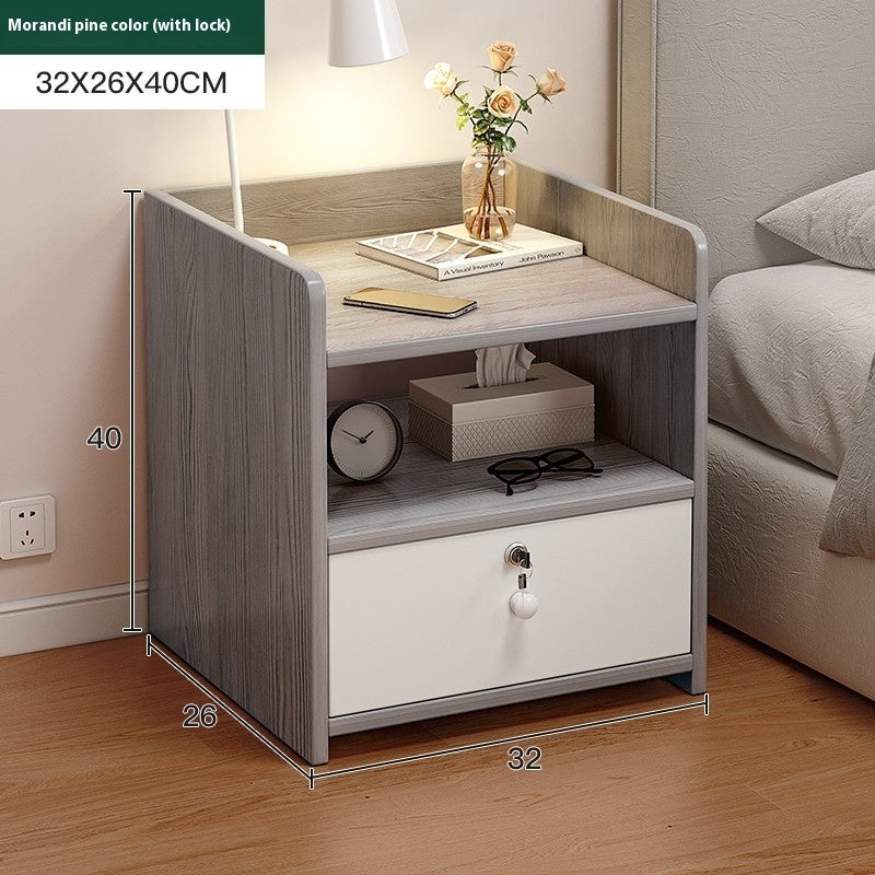 Bedside Table Modern Minimalist Small Storage Shelves